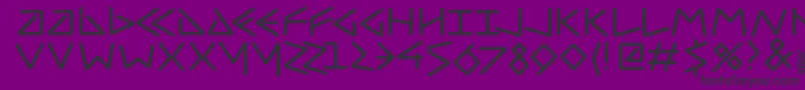 Uncialhundred-fontti – mustat fontit violetilla taustalla