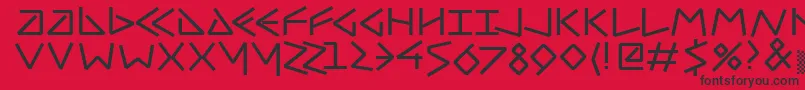 Uncialhundred Font – Black Fonts on Red Background