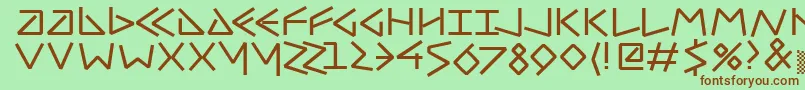 Uncialhundred Font – Brown Fonts on Green Background