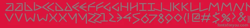 Uncialhundred Font – Gray Fonts on Red Background