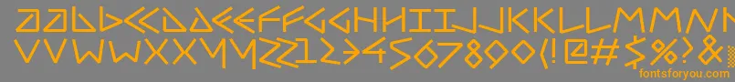 Uncialhundred Font – Orange Fonts on Gray Background