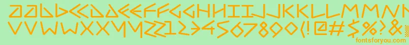 Uncialhundred Font – Orange Fonts on Green Background