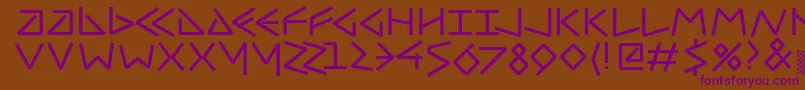 Uncialhundred Font – Purple Fonts on Brown Background
