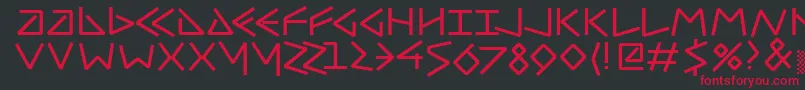 Uncialhundred Font – Red Fonts on Black Background