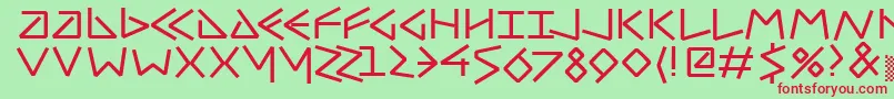 Uncialhundred Font – Red Fonts on Green Background