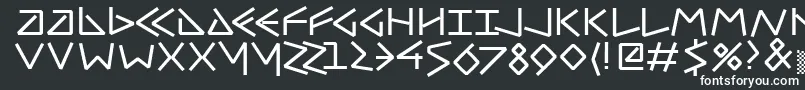 Uncialhundred-fontti – valkoiset fontit mustalla taustalla