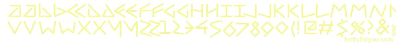 フォントUncialhundred – 黄色のフォント