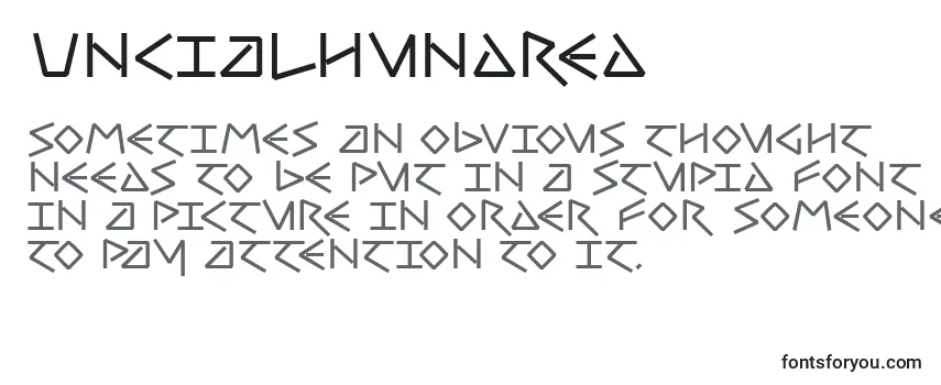 Überblick über die Schriftart Uncialhundred