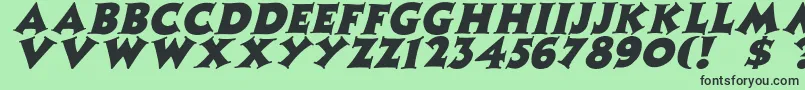 fuente ZaleskiItalic – Fuentes Negras Sobre Fondo Verde