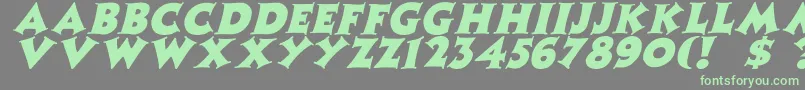 ZaleskiItalic Font – Green Fonts on Gray Background