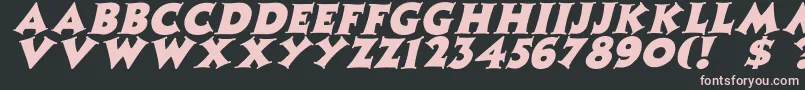 ZaleskiItalic Font – Pink Fonts on Black Background