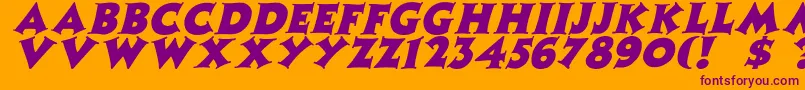 More about ZaleskiItalic Font ZaleskiItalic Font – Purple Fonts on Orange Background