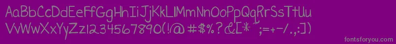 DjbMissLiz Font – Gray Fonts on Purple Background
