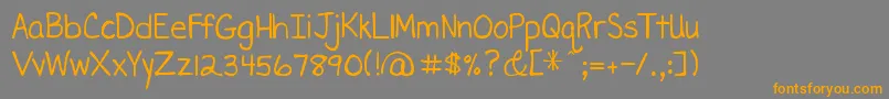 DjbMissLiz Font – Orange Fonts on Gray Background
