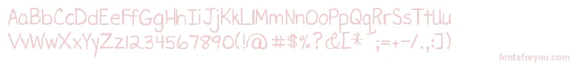 DjbMissLiz Font – Pink Fonts on White Background