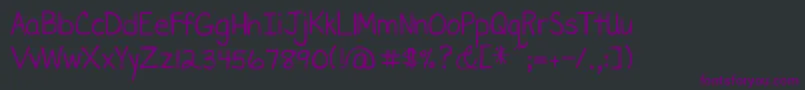 DjbMissLiz Font – Purple Fonts on Black Background