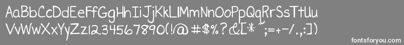 DjbMissLiz Font – White Fonts on Gray Background