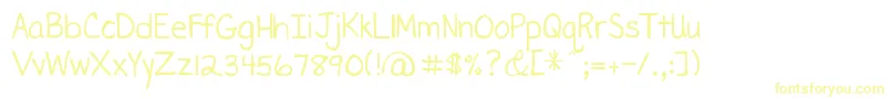 DjbMissLiz Font – Yellow Fonts