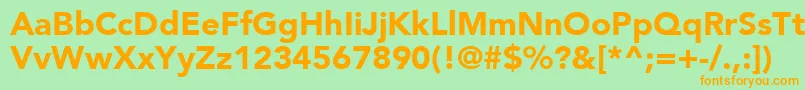 AvenirLt95Black Font – Orange Fonts on Green Background