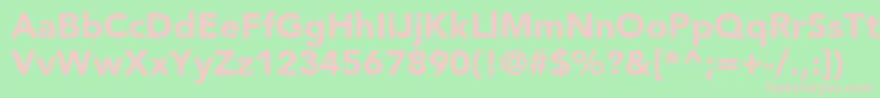 AvenirLt95Black Font – Pink Fonts on Green Background