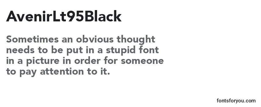 Review of the AvenirLt95Black Font