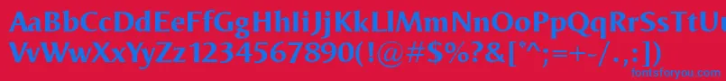 OdenseXbold Font – Blue Fonts on Red Background