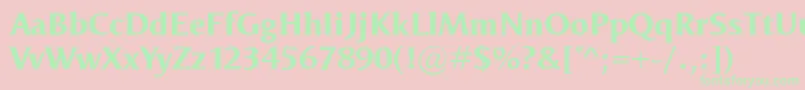 OdenseXbold Font – Green Fonts on Pink Background