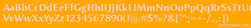 OdenseXbold Font – Pink Fonts on Orange Background