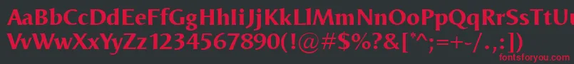 OdenseXbold Font – Red Fonts on Black Background
