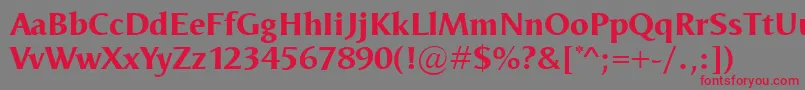 OdenseXbold Font – Red Fonts on Gray Background