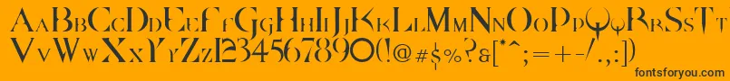 Dpquake Font – Black Fonts on Orange Background