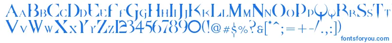 Dpquake Font – Blue Fonts on White Background