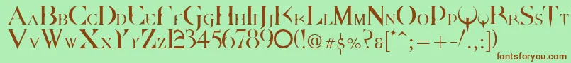 Dpquake Font – Brown Fonts on Green Background