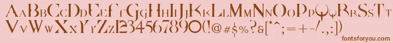 Dpquake Font – Brown Fonts on Pink Background