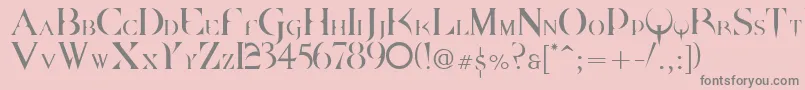 Dpquake Font – Gray Fonts on Pink Background