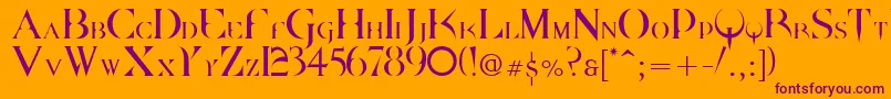 Dpquake Font – Purple Fonts on Orange Background