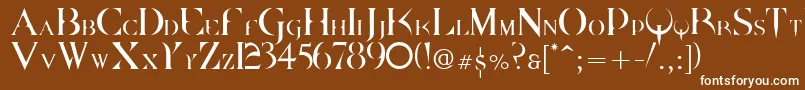 フォントDpquake – 茶色の背景に白い文字