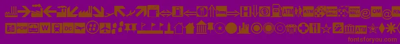 フォントEsriBusiness – 紫色の背景に茶色のフォント