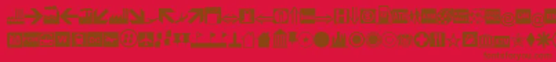 EsriBusiness Font – Brown Fonts on Red Background
