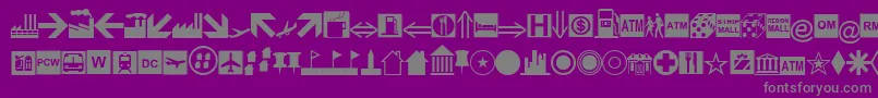 EsriBusiness-fontti – harmaat kirjasimet violetilla taustalla