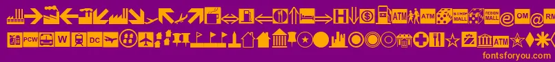 EsriBusiness Font – Orange Fonts on Purple Background