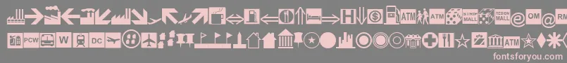 フォントEsriBusiness – 灰色の背景にピンクのフォント