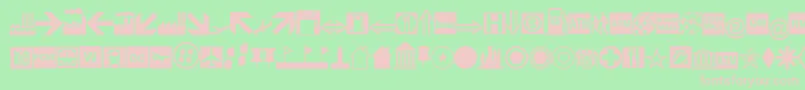 フォントEsriBusiness – 緑の背景にピンクのフォント