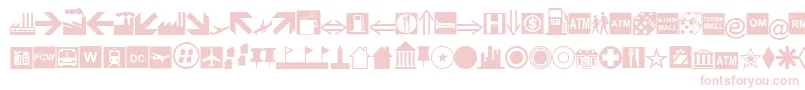 Шрифт EsriBusiness – розовые шрифты на белом фоне
