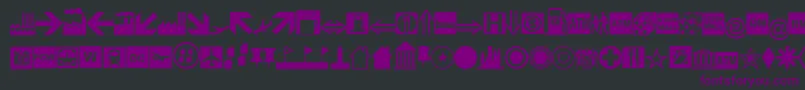 EsriBusiness-fontti – violetit fontit mustalla taustalla