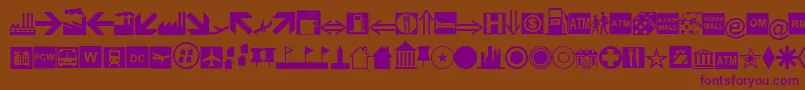 Шрифт EsriBusiness – фиолетовые шрифты на коричневом фоне