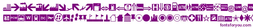 EsriBusiness-fontti – violetit fontit valkoisella taustalla