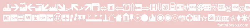 フォントEsriBusiness – ピンクの背景に白い文字