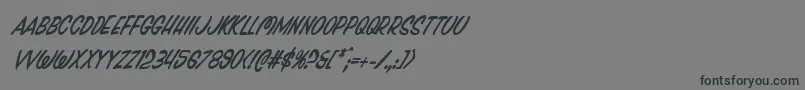 Pressdarlingcondital-Schriftart – Schwarze Schriften auf grauem Hintergrund