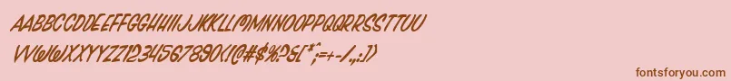 Pressdarlingcondital Font – Brown Fonts on Pink Background